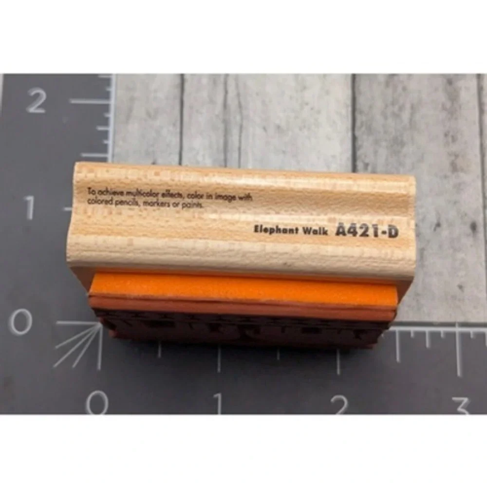 Rubber Stampede Elephant Walk A421B Rubber Stamp Wood #i19